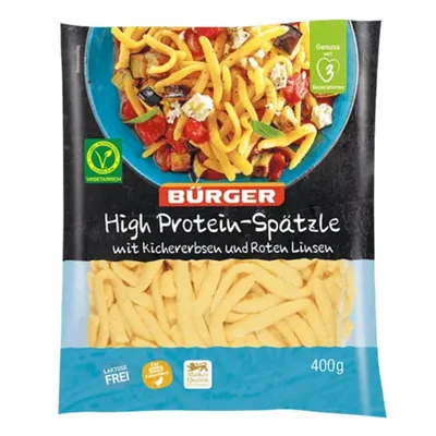Produktbild von Bürger - High Protein Spätzle, 400 g Beutel