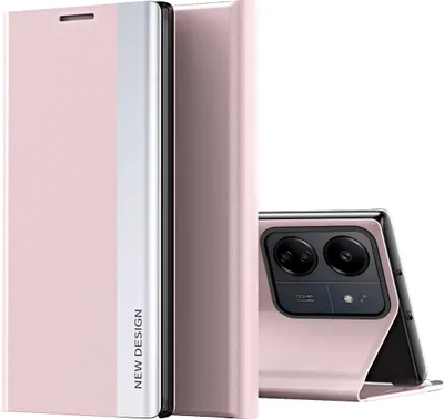 Obrázek produktu pro Pouzdro pro Xiaomi Redmi 13C /Poco C65 LeatherPolyuretanFlip Cover Protective Case with Stand Pink