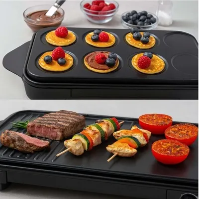 Obrázek produktu pro Palačinkovač + grilovací deska, 1500 W, 8 x 11,5 cm Livoo DOC349N