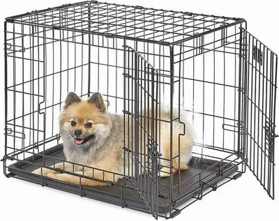 Zdjęcie produktu dla Klatka dla psa - Bezpieczne szkolenie - Podwójne drzwi - 61 cm - Czarna