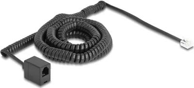 Immagine prodotto di Cavo telefonico Delock/cavo a spirale da RJ11 maschio a RJ11 femmina 10 m