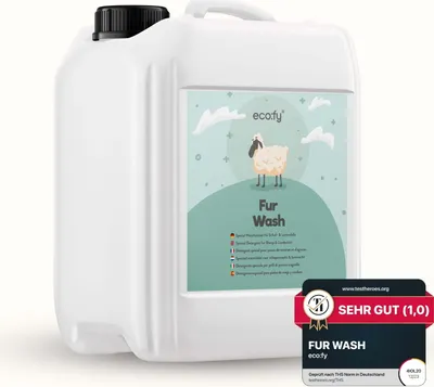 Produktbild von eco:fy Fell Waschmittel für alle waschbaren Lammfelle, Schaffelle, Wolle, Lammfellartikel & Naturfasern | mit Lanolin |  ohne Duftstoffe | aus nachwachsenden Rohstoffen & biologisch abbaubar