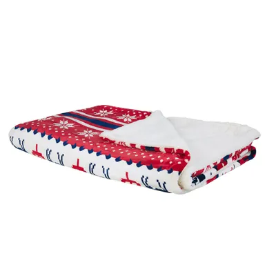 Image de Couverture 200 x 220 cm rouge et bleu