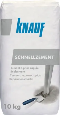 Produktbild von Knauf Schnellzement 10 kg, schnell erhärtend, Abbindezeit 5 Minuten, belastbar nach 30 Minuten
