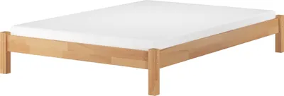 Produktbild von Doppelbett Ehebett Kingsize-Bett Futonbett 160x200 Buche massiv Zubehör wählbar 60.84-16 Rollrost und Matratze inkl.
