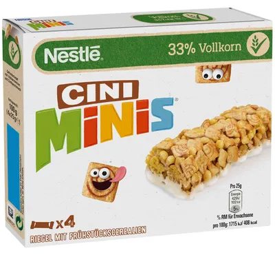 Produktbild von Nestlé Cini Minis Riegel 4er