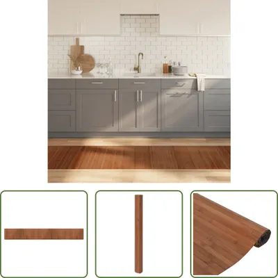 Immagine prodotto di The Living Store Tappeto rettangolare marrone 70x500 cm Bamboo