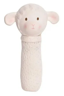 Produktbild von Tikiri 8594024 Naturkautschuk Quietschfigur Bahbah Lamm, Spielzeug für Babys und Kinder ab 0+ Monaten, 16cm