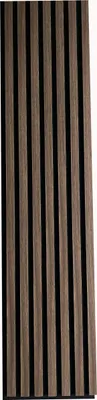 Produktbild von MEBANO. 4er-Set Akustikpaneele Holz 30x132 cm Walnuss 3D Wandpaneele aus Holzfunier und Filz Wandverkleidung Innen Paneele Wand