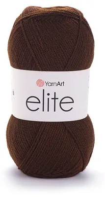 Produktbild von YarnArt Elite 05 Acrylgarn Braun 100g/300m weich & leicht für Decken und Amigurumi