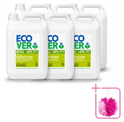 Produktbild von 6 x Ecover Spülmittel - Zitrone & Aloe Vera - 5 Liter - Sparpackung - 6 Stücke
