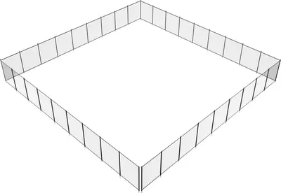 Produktbild von SucceBuy-Poolzaun, 4 x 108 Fuß, abnehmbarer Sicherheitszaun für eingebaute Pools, einfache Selbstmontage, 340 g Teslin-PVC-Netz zum Schutz von Kindern und Haustieren