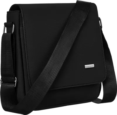 Obrázek produktu pro Pánská taška Rovicky crossbody s klopou černá cordura 24x23 cm