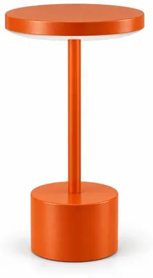 Produktbild von Runde Akku Tischlampe kabellos, flacher Scheibenschirm, 5200 mAh Lithium-Akku, 10–18 Std. Laufzeit, 5 W, 26 × 14 × 14 cm