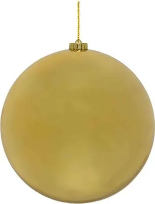 Produktbild von 3x Weihnachtskugeln Christbaumkugeln XXL aus Kunststoff gold Ø25cm