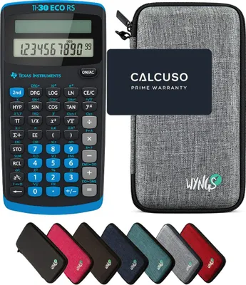 Produktbild von TI-30 ECO RS inkl. WYNGS Schutztasche Hellgrau - Wissenschaftlicher Taschenrechner - Basic Set