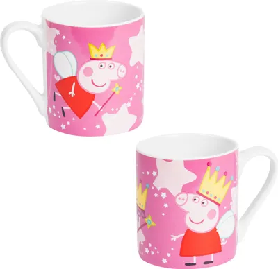 Produktbild von Peppa Wutz Tasse für Kinder - Feenkönigin Kinderbecher Kindertasse Becher Rosa aus Porzellan 230 ml