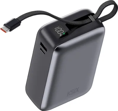 Immagine prodotto di Ksix BPB30PD65INTG, 30000 mAh, litio-polimero (LiPo), Power Delivery 3.0, 65 W, grigio