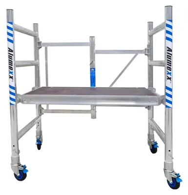 Imagen del producto de Andamio de aluminio, altura de trabajo de 2,5 metros, ligero