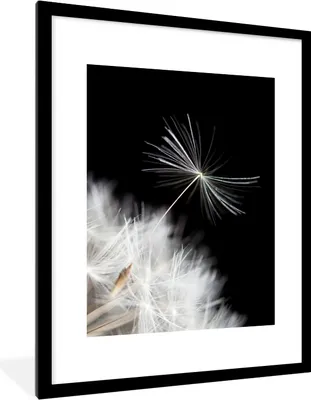 Produktbild von MuchoWow® Gerahmtes Poster Blume - Löwenzahn - Pflanze 60x80 cm - Poster mit Schwarzem Bilderrahmen Wandposter Rahmen Foto Bilder - Wohnzimmer - Dekorationen - Prämie