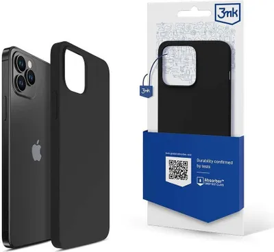 Zdjęcie produktu dla 3MK Silicone Case, iPhone 12 Pro Max, Czarny