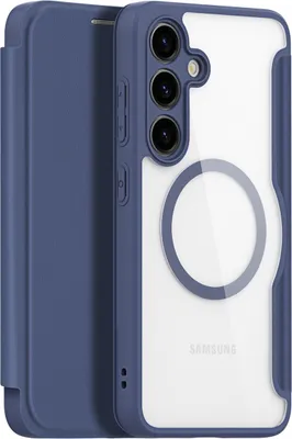 Zdjęcie produktu dla Etui Dux Ducis Skin X Pro Do Samsung S24 Z Magnetycznym Ringiem I Klapką - Niebieskie