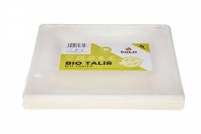 Obrázok produktu pre Tanier hranatý 16x16cm jednorazový balenie 12ks