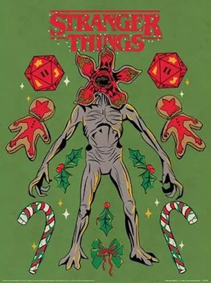 Zdjęcie produktu dla Stranger Things – Świąteczny Demogordon – 30 x 40 cm – Plakat