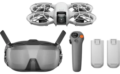 Produktbild von DJI Neo Motion Combo, 4 Rotoren, 12 MP, 3840 x 2880 Pixel, 7000 m, 1435 mAh, Schwarz, Weiß