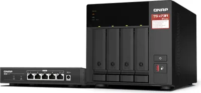 Obrázok produktu pre QNAP TS-473A-SW5T-US, NAS, Tower, Ryzen Embedded, V1500B, 8 GB, DDR4