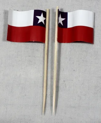 Produktbild von Party-Picker Flagge Chile Papierfähnchen in Spitzenqualität 25 Stück Beutel
