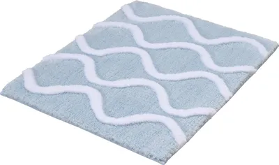 Produktbild von Kleine Wolke Badteppich PIANA Stahlblau 55 x 65 cm