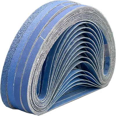 Imagen del producto de Cintas de lija de 9 x 533 mm, 20 unidades, grano 60, para lijadoras de banda
