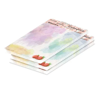 Produktbild von PRICARO Einkaufsliste "Aquarell", A5, 3 Stück