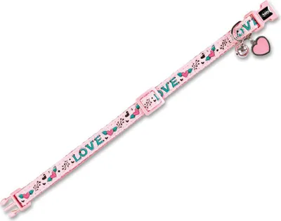 Image de Nobby Collier chat "LOVE" rose