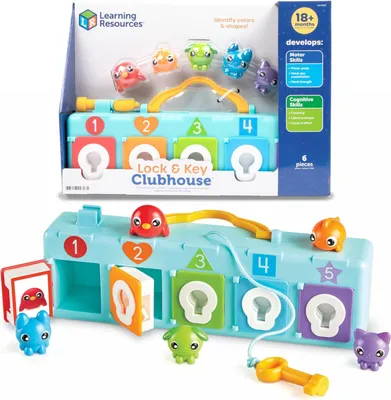Productafbeelding van Learning Resources Slot en sleutel - 6 delen voor motoriek en telling