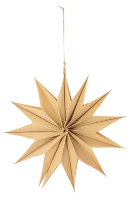 Faltstern Holzoptik 30 cm, Weihnachtsdeko, Hänger