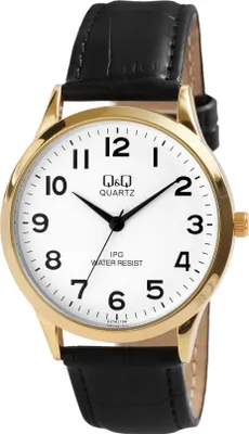 Produktbild von Herrenuhr Kunstlederion goldfarbig, 3 ATM