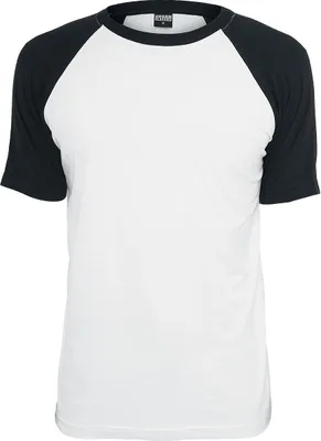 Produktbild von Urban Classics Raglan Contrast Tee Herren T-Shirt, Größe: Xl; Farbe: White/Black