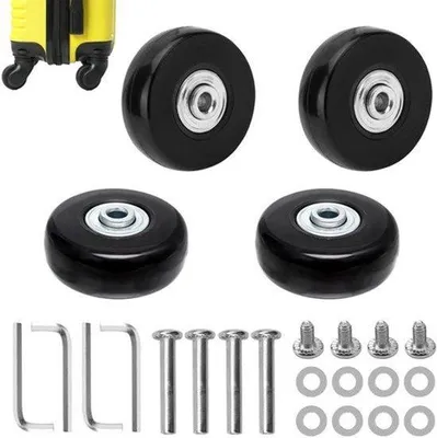 Productafbeelding van Reservewieltjes, 4 stuks, 40 x 18 mm, rubberen wielen, voor koffer, kofferwielen