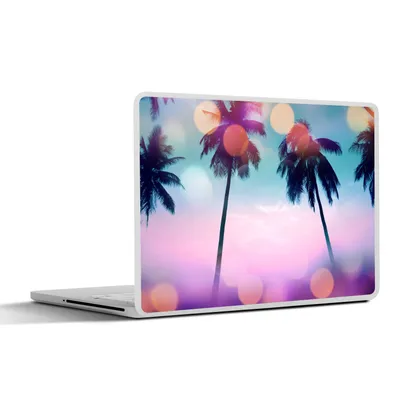 Produktbild von MuchoWow® Laptop Aufkleber Sticker Cover Sommer - Palmen - Himmel - Rosa 30x21 cm - Sticker für Laptop - Selbstklebend