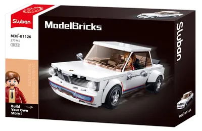 Produktbild von Sluban M38-B1126 - Model Bricks - Auto klassisch weiß