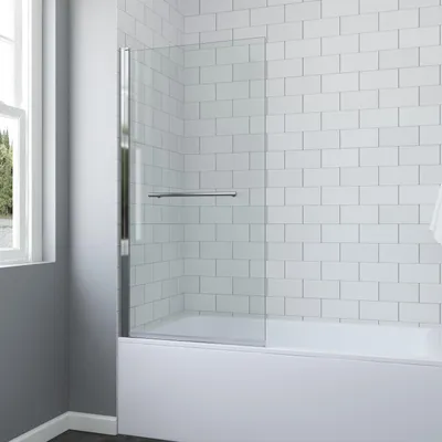Produktbild von Duschisolierglas,Duschabtrennung 8 mm Glas mit Handtuchstange aus Edelstahl