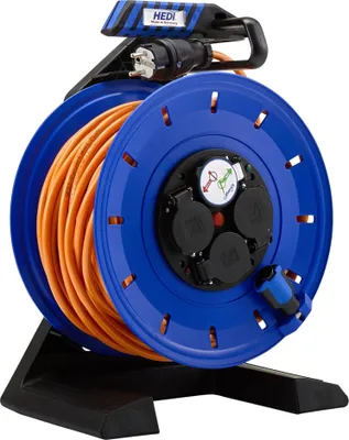 Produktbild von HEDI K725Q2TF Vollkunststoff Kabeltrommel „Generation 7“ 25 m für Bau- und Außen