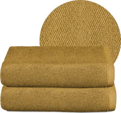 Produktbild von BEAUTEX Handtuch-Set Premium Frottier Sets, 100% Baumwolle 550g/m²GoldSet: 2 Handtücher - 50x100 cm