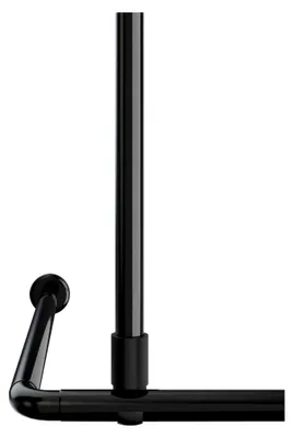 Produktbild von ALU EXTRA LANG 120 cm - BASIC! FÜR WINKELSTANGE DUSCHVORHANGSTANGE (schwarz)