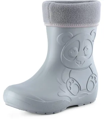 Produktbild von Ladeheid Eva Kinder Jungen Mädchen Gummistiefel Regenschuhe gefüttert LA-CA-11 (Grau, 32/33 EU)