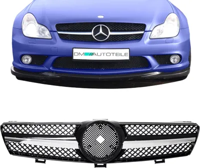 Obrázok produktu pre Mriežka chladiča čierna vysoký lesk + chróm pasuje pre CLS C219 W219 AMG 04-08