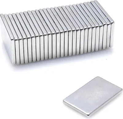 Produktbild von Neodym Magnete 25 x 15 x 2 mm N38 Quader Case - 12 Stück, Extrem stark, Magnettafeln, Kühlschränke, Whiteboards, DIY