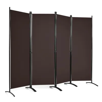 Obrázok produktu pre COSTWAY 4-dielna deliaca stena, výška 173 cm, skladacia priečka, paraván, kovový rám, pre domácnosť, kanceláriu, terasu (čierna, 4 kusy)
